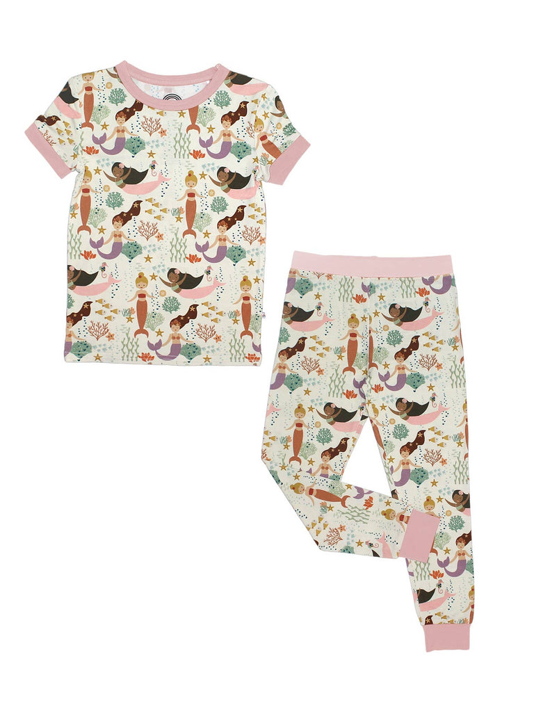 Making Waves Mermaids Bamboo Kids Pajamas