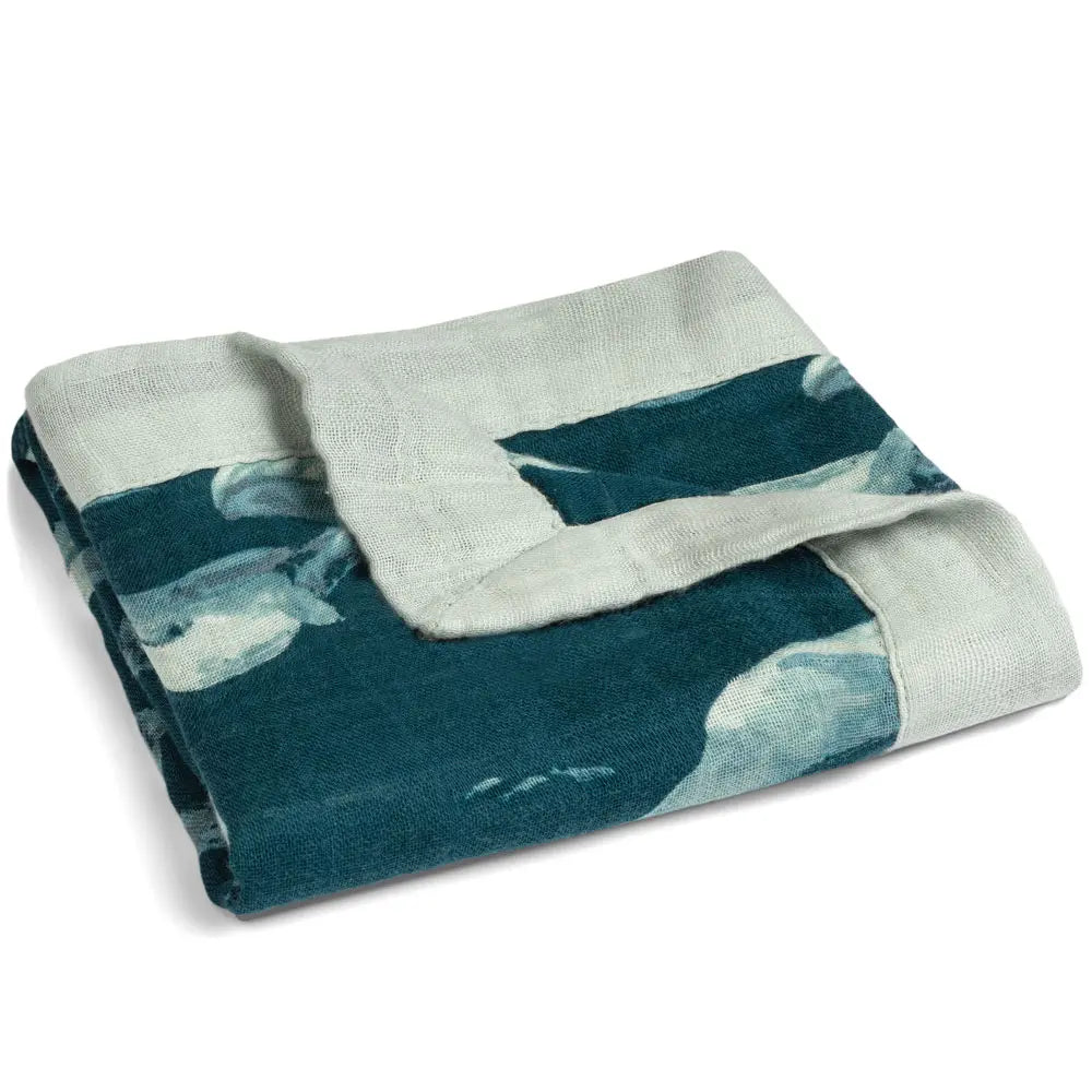 Blue Whale Mini Lovey Blanket