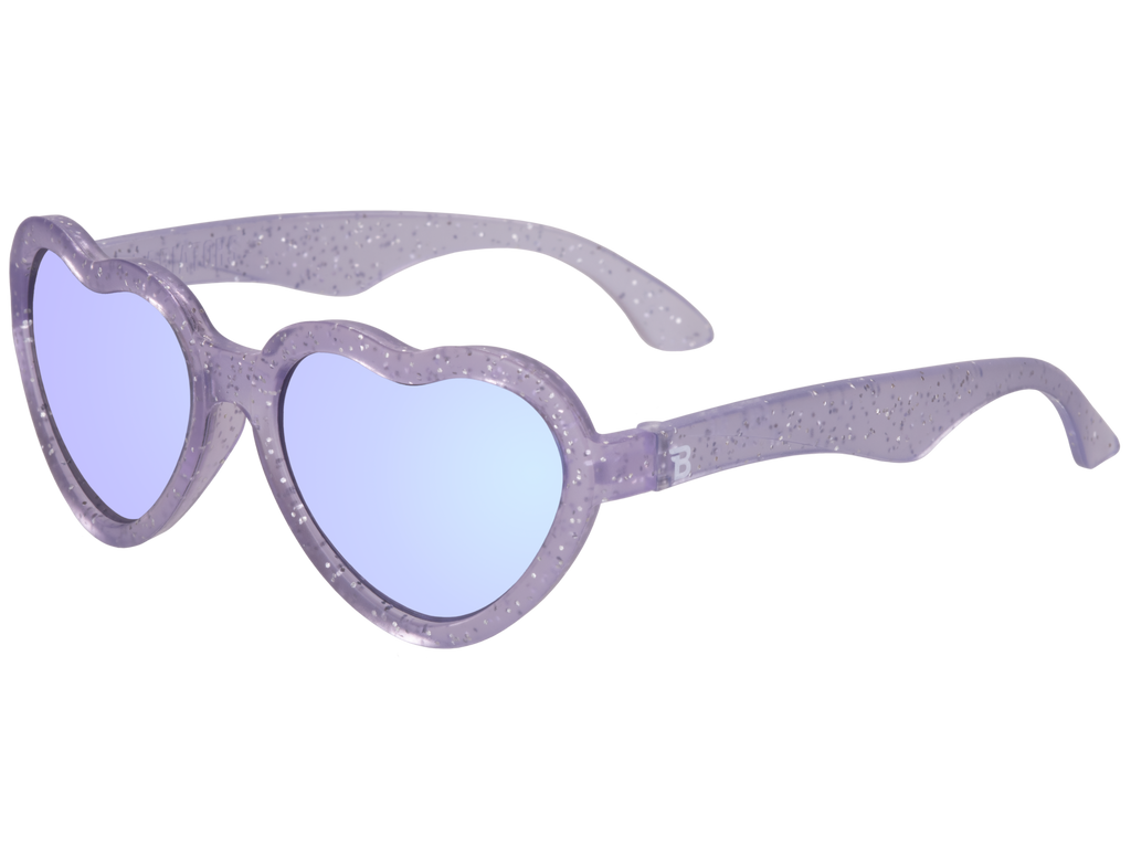Babiators - Limited Edition Lavender Shimmer Hearts with  Mirrored Lens