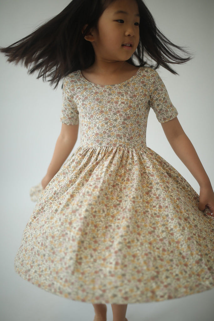 Organic Twirl Dress in Bella Floral