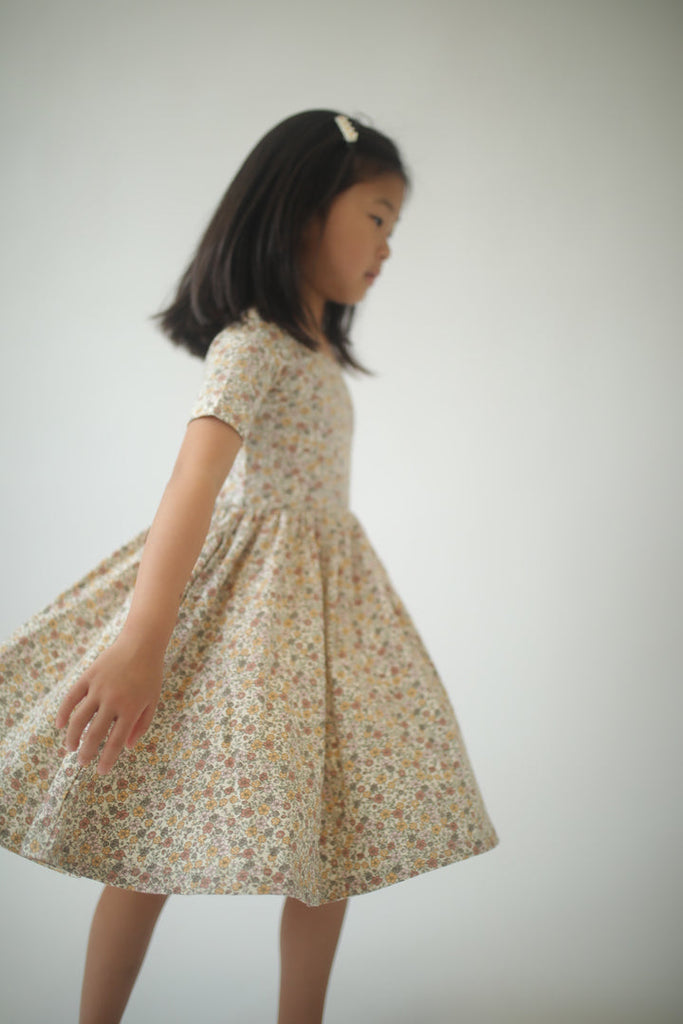 Organic Twirl Dress in Bella Floral