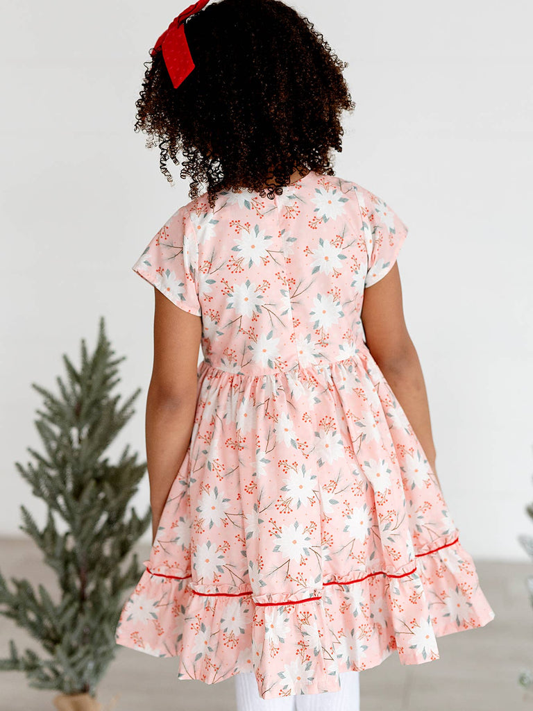 Lola Dress in Pink Poinsettia