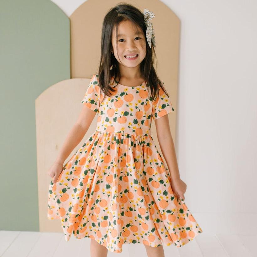 Classic Twirl Pumpkin Dress