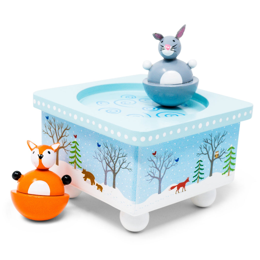 Dancing Fox & Bunny Music Box