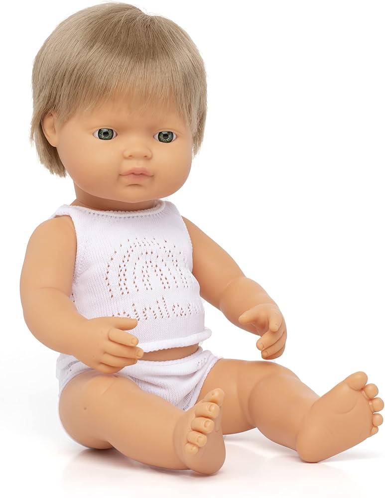 Miniland Baby Doll Dark Blonde Boy