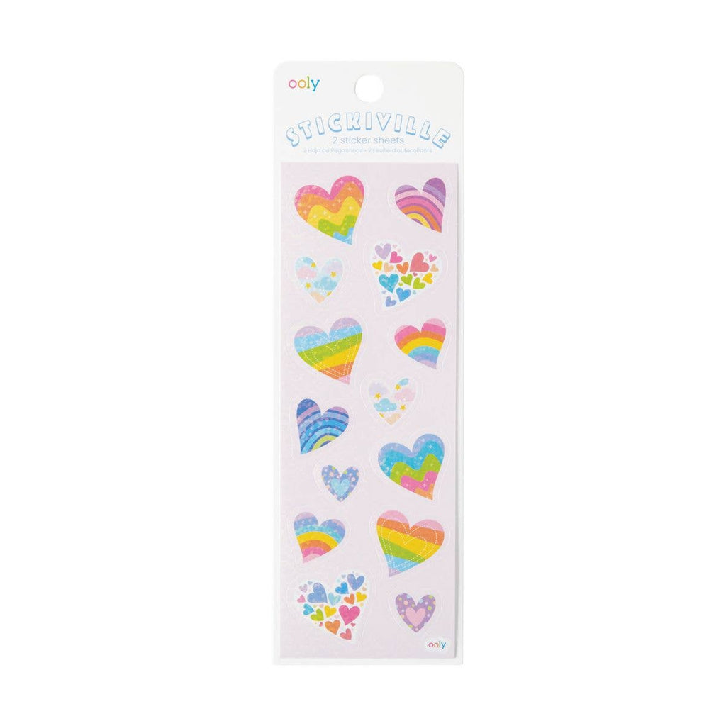 Ooly Stickiville Stickers  -  Rainbow Hearts