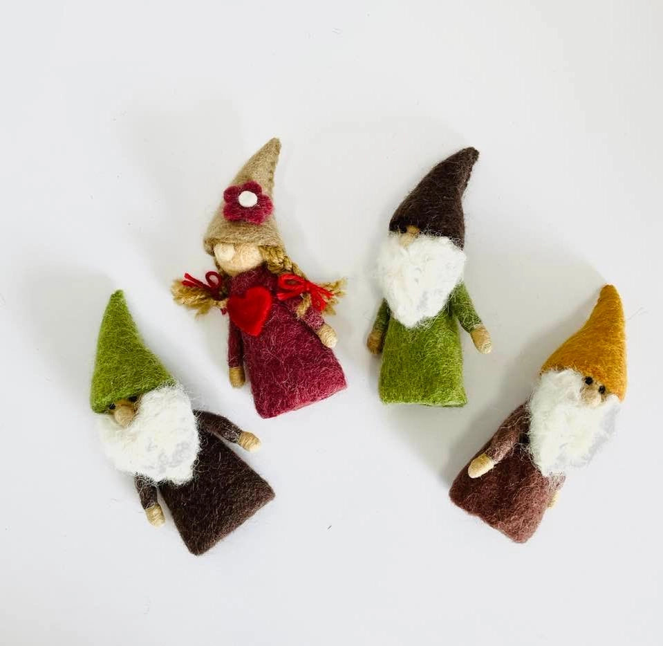 Felt Finger Puppets - Gnomes - Assorted