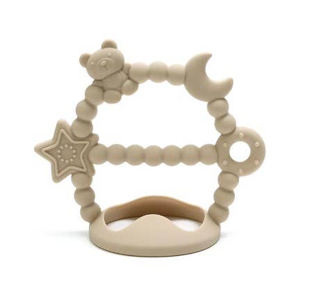 Silicone Stars Mitten - Oatmeal