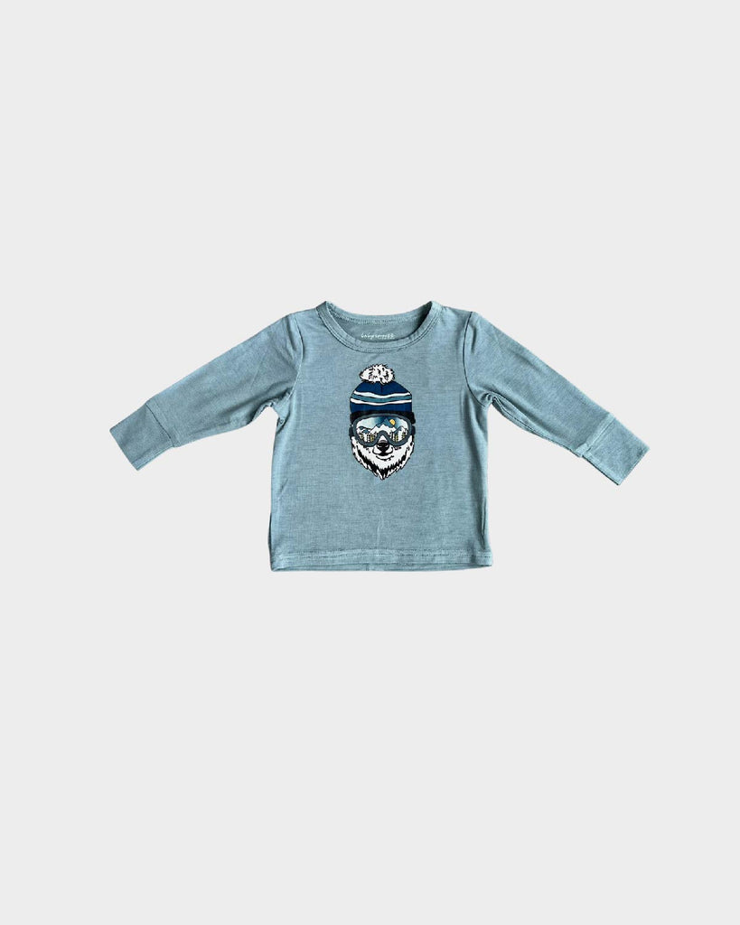 Boy's Long Sleeve Tee -  Ski Bear