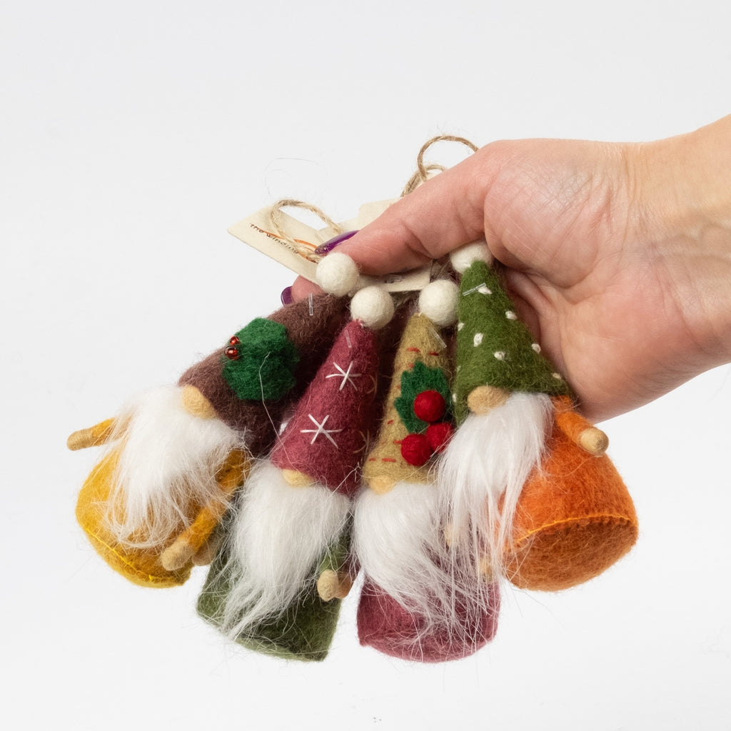 Felt Ornament - Gnome Holiday