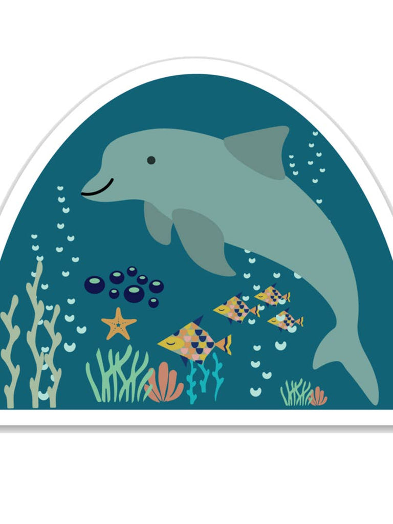 Dolphin Under the Sea Sticker