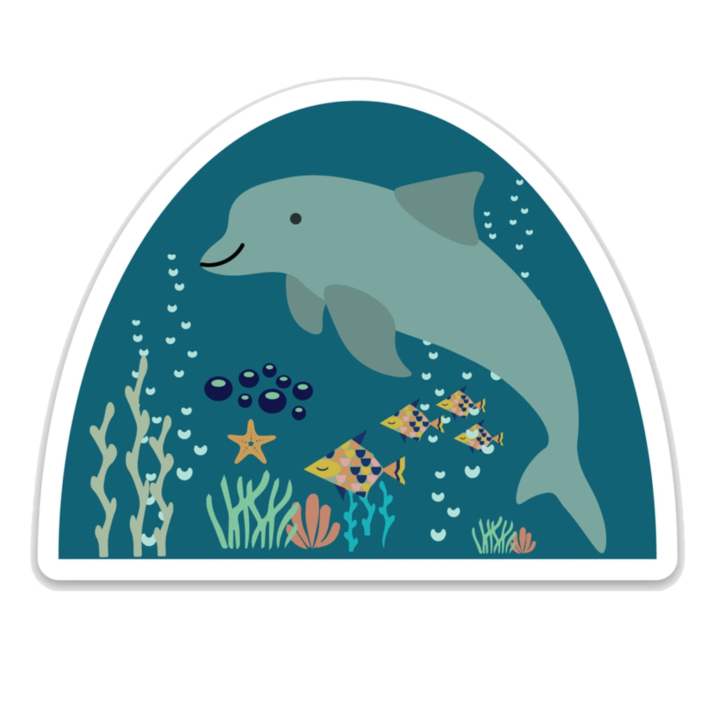 Dolphin Under the Sea Sticker