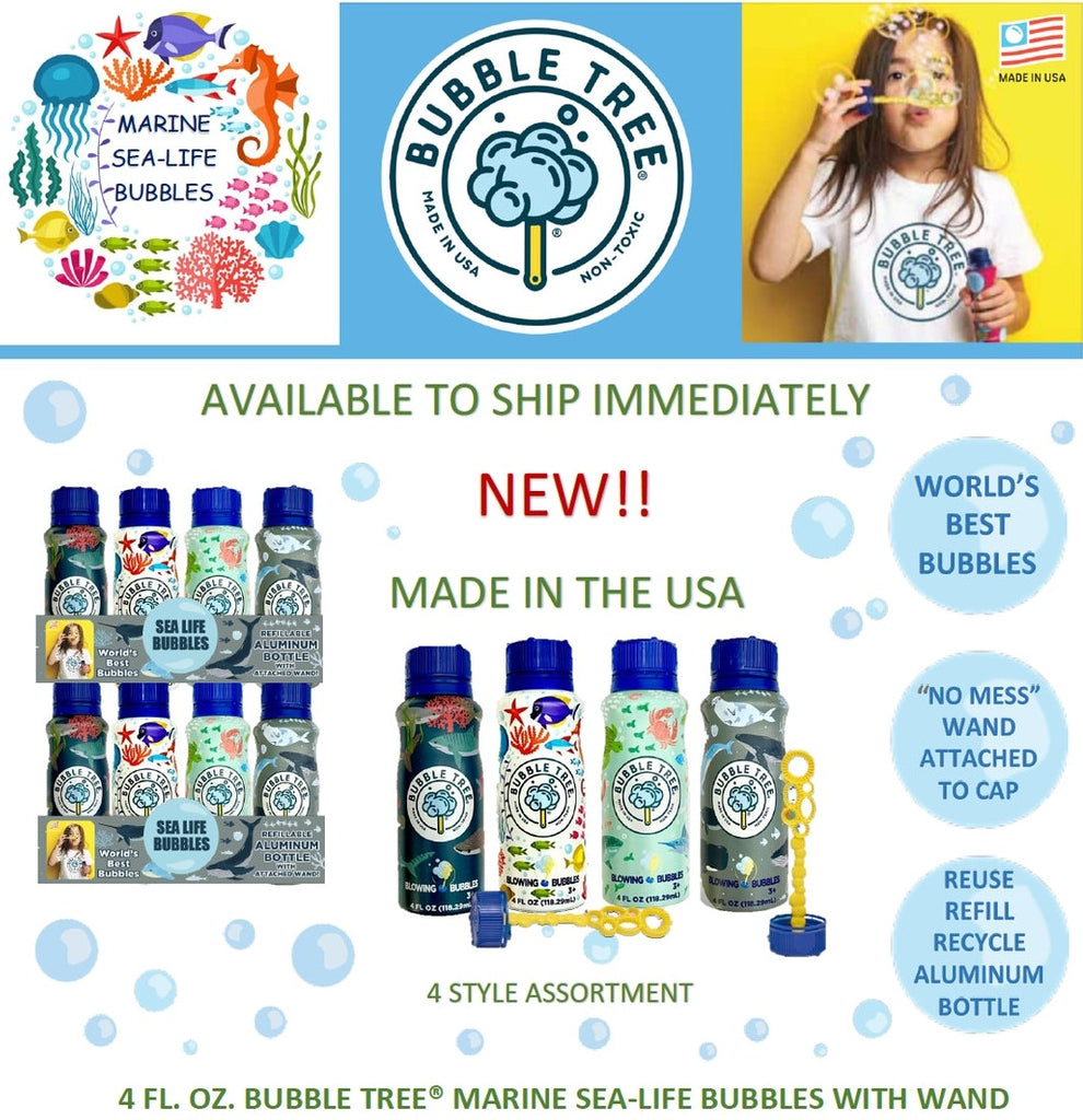 Bubble Tree- Sea Life Aluminum Refillable Bubble Bottle
