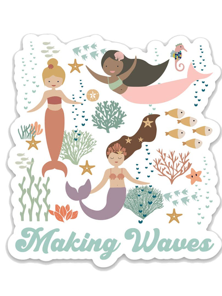 Making Waves Mermaids Ocean Sticker