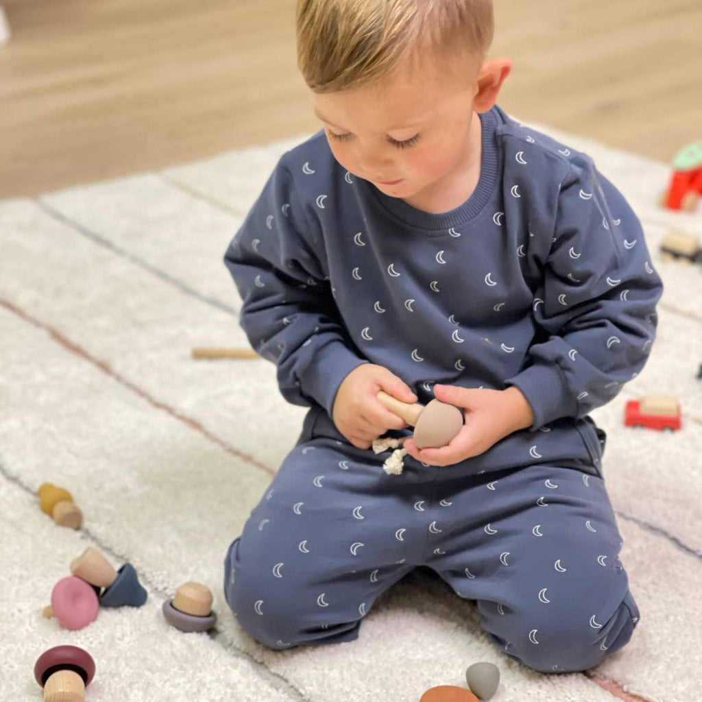 Wood + Silicone Mushroom Sorting Set