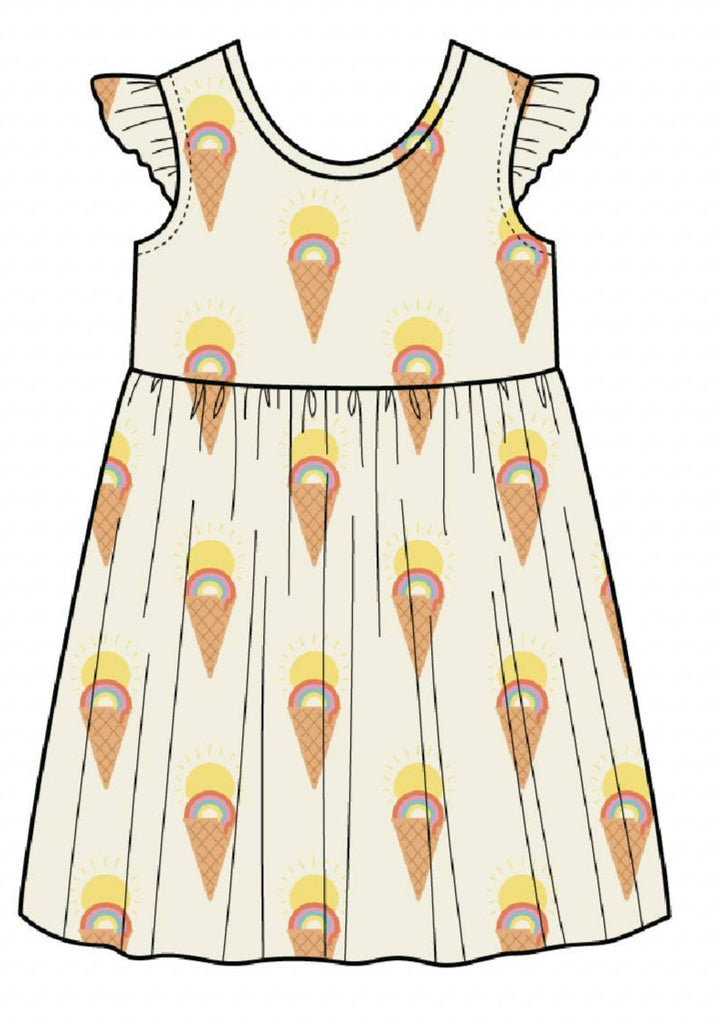 Modal Twirl Dress -Summer Ice Cream Dreams