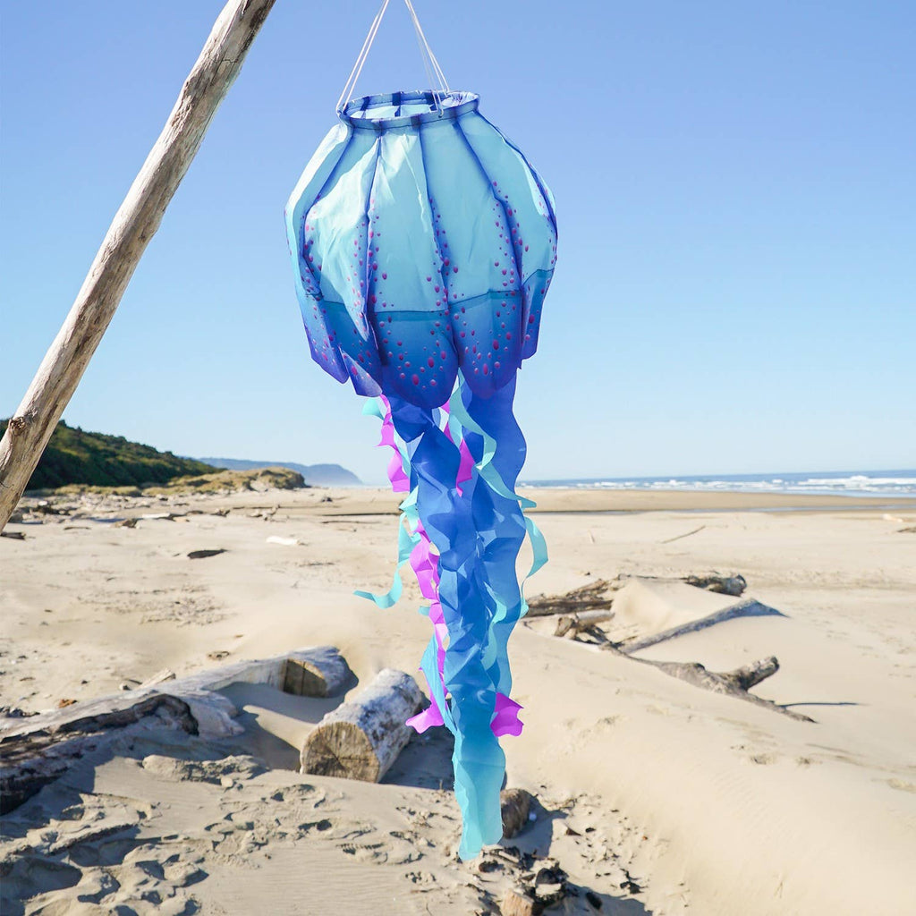 In the Breeze - 40" Blue Jellyfish 3D Windsock