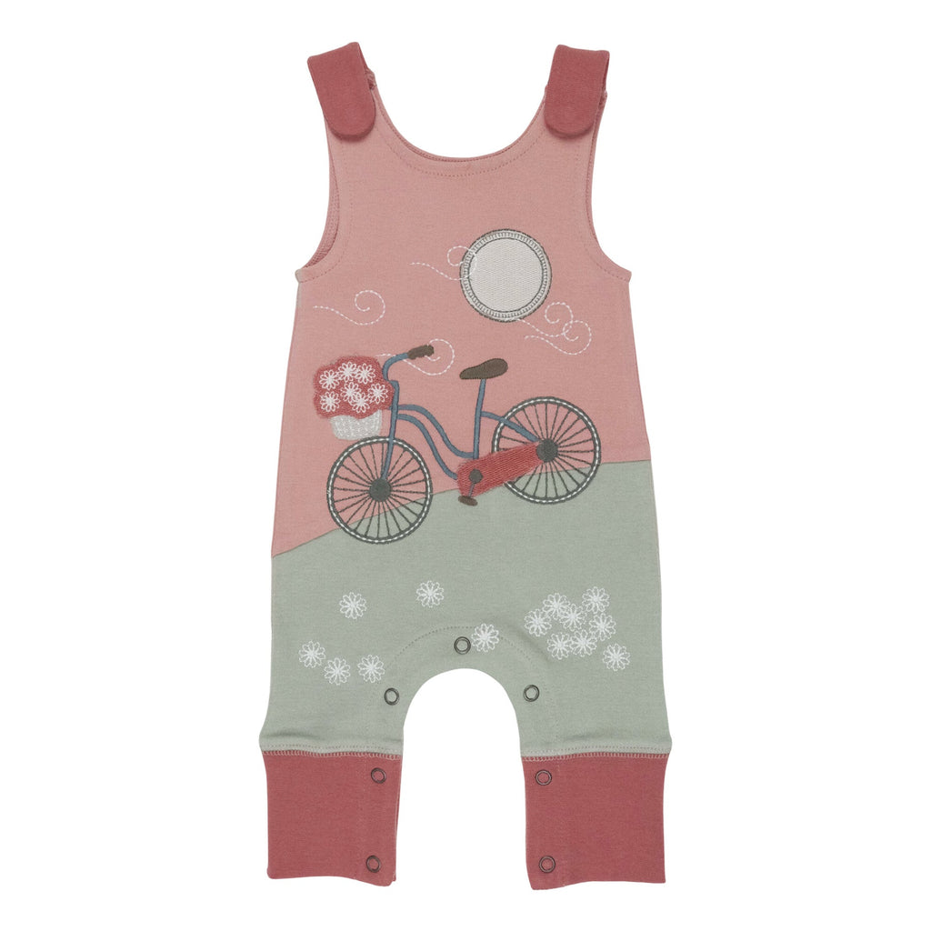 L'oved Baby Applique Harem Romper -Bicycle