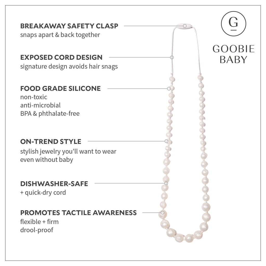 Audrey Teething Necklace - Pearl