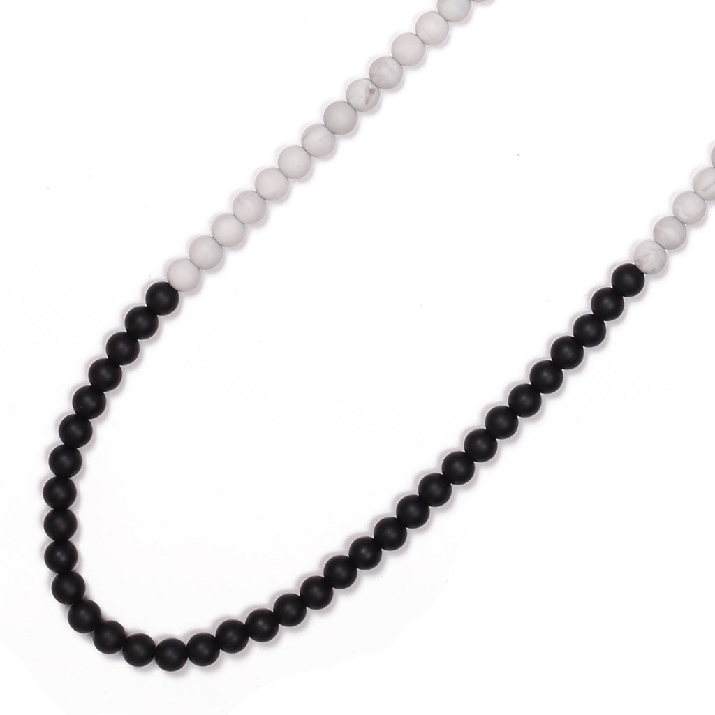 Zoe Teething Necklace - Black/Marble