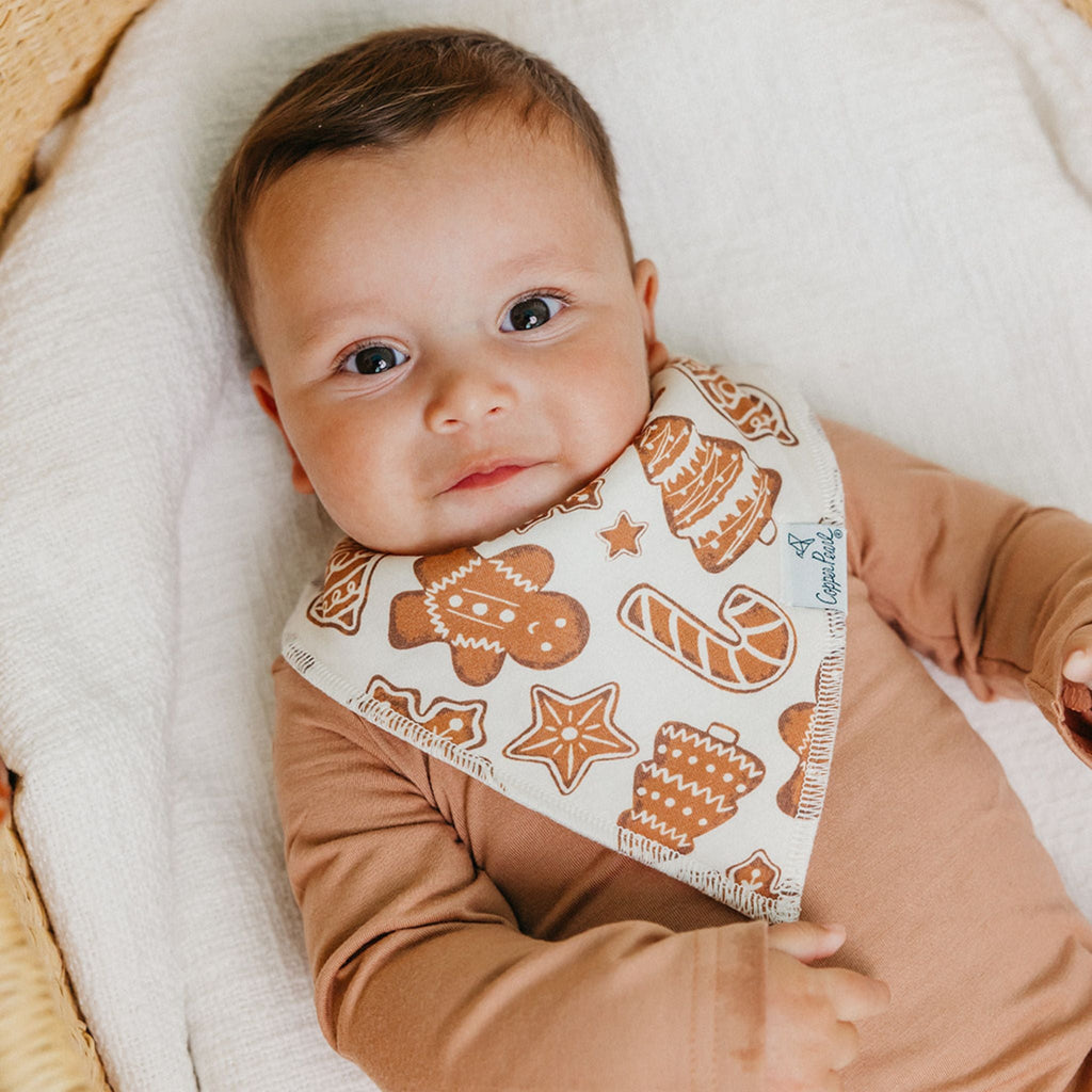Copper Pearl Burp Cloth Set - Gingerbread