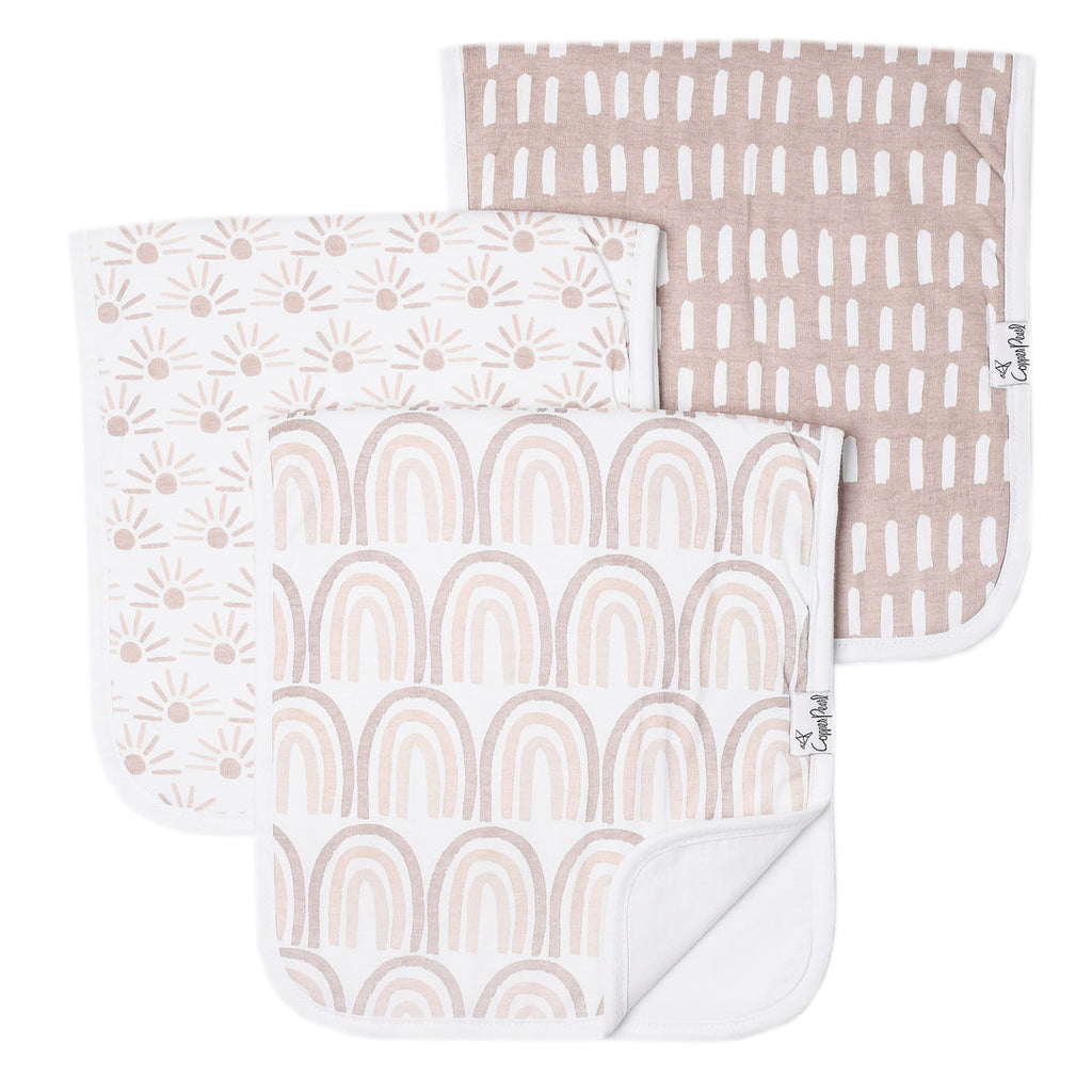 Copper Pearl Burp Cloth Set - Bliss