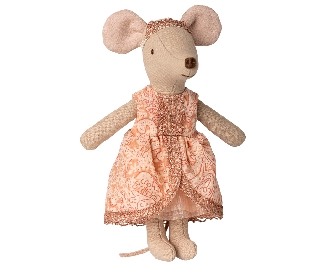 Maileg Princess & the Pea - Big Sister Mouse - Floral Pink