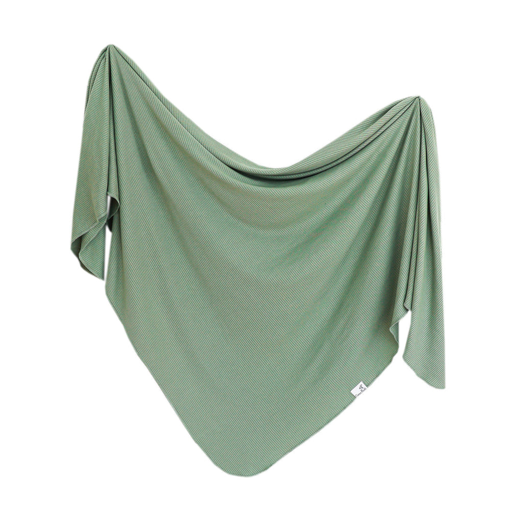 Copper Pearl Rib Knit Swaddle Blanket - Clover