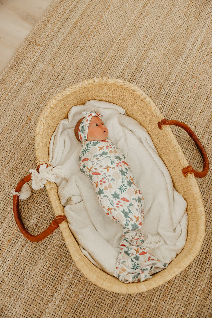 Copper Pearl Knit Swaddle Blanket - Ivy