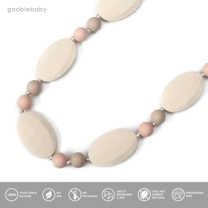 Emma Teething Necklace - Peach Multi