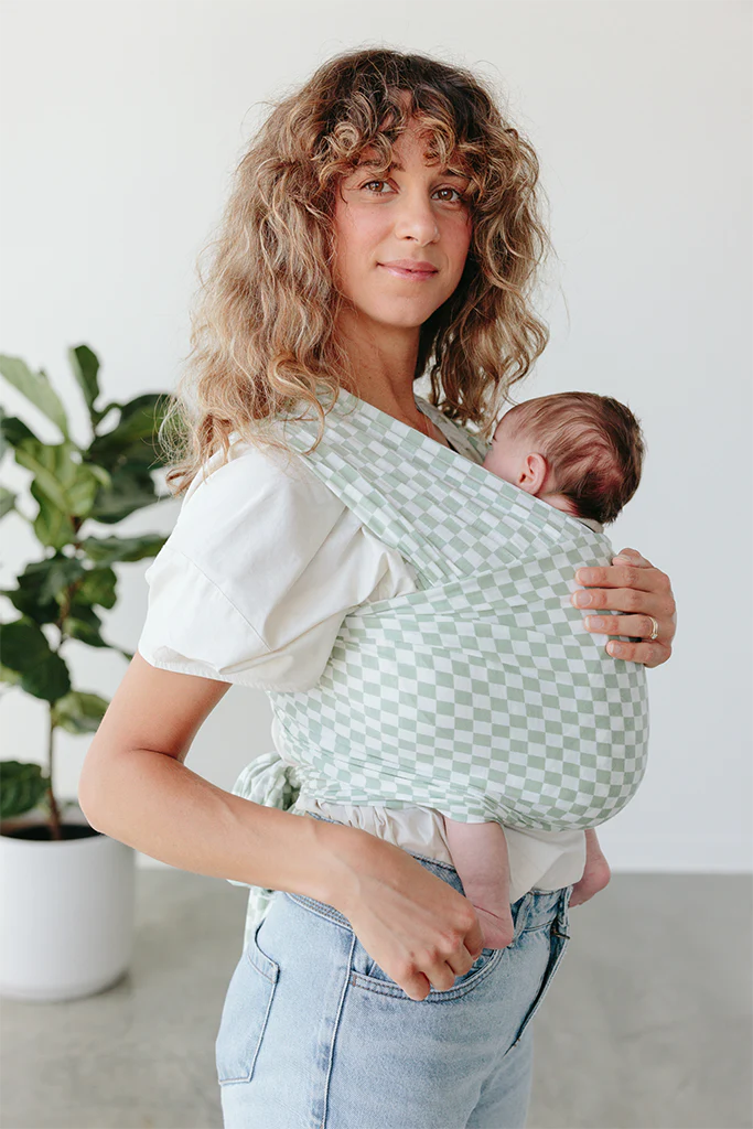 Solly Baby Wrap Carrier - Fern Chequer