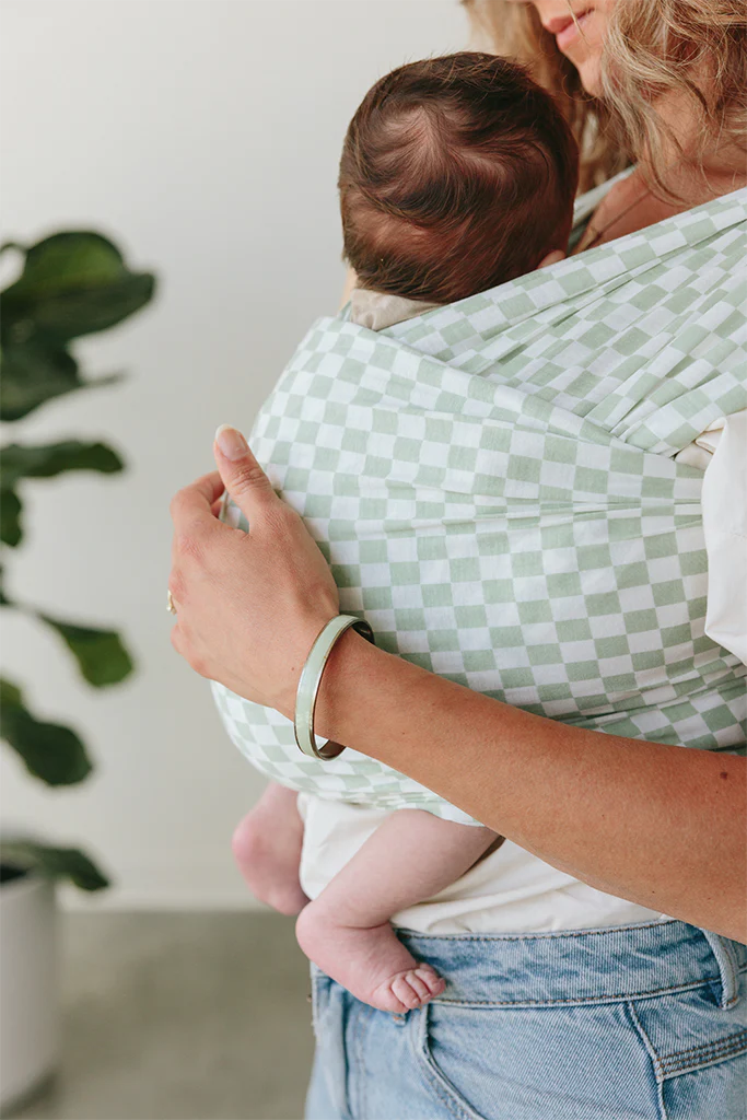 Solly Baby Wrap Carrier - Fern Chequer