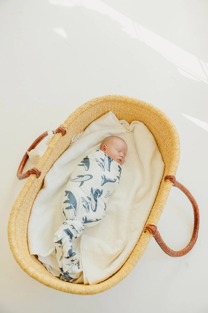 Copper Pearl Knit Swaddle Blanket - Strawberry