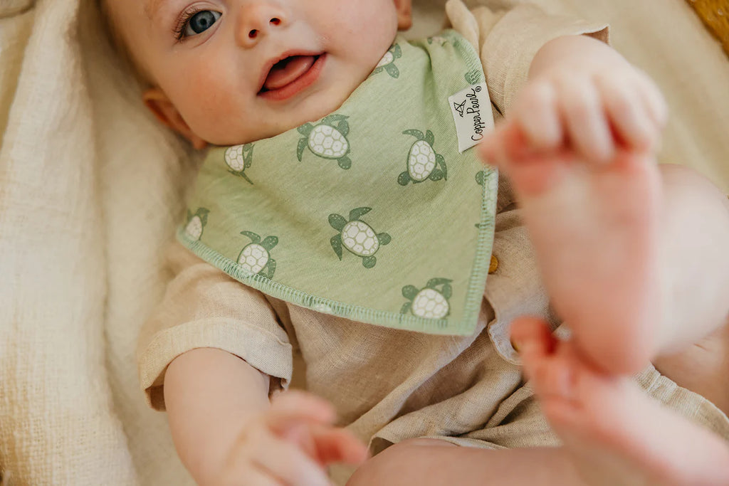 Copper Pearl Baby Bandana Bibs - Cove