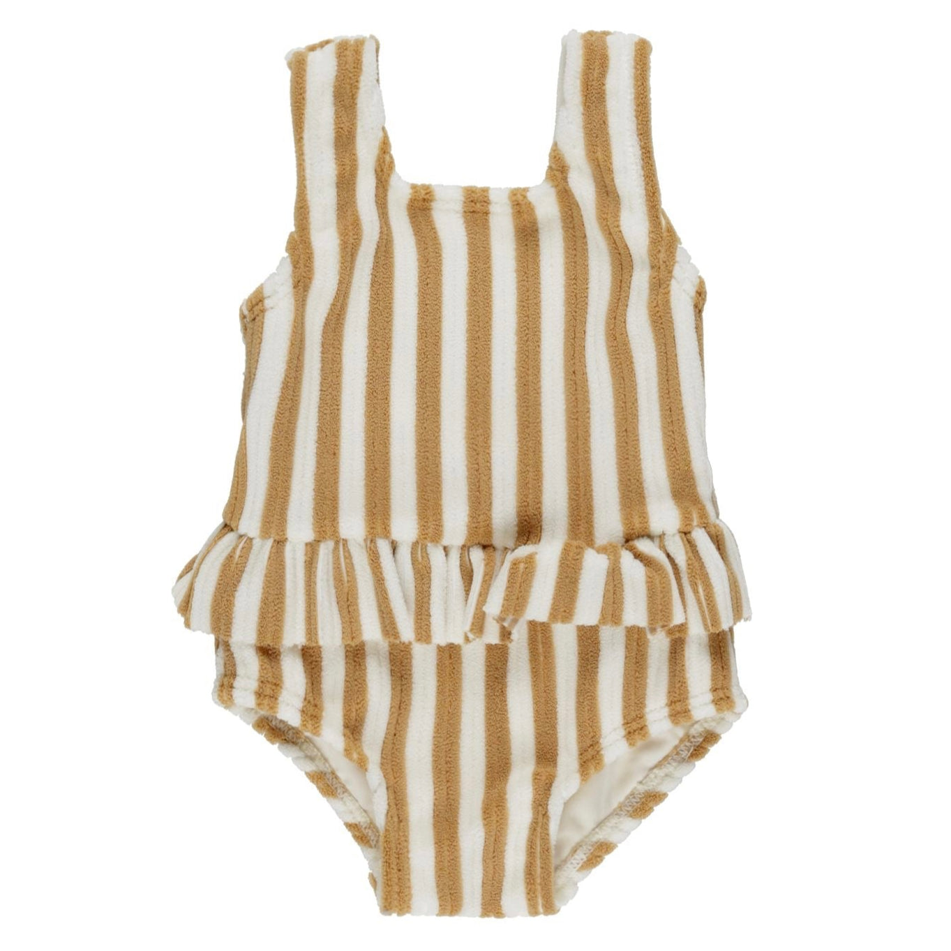 Rylee + Cru Skirted One-Piece - Marigold Stripe