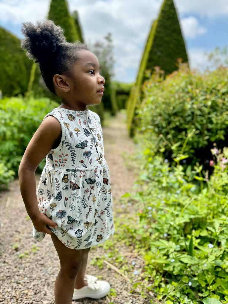 Evie Dress - Floral Butterfly