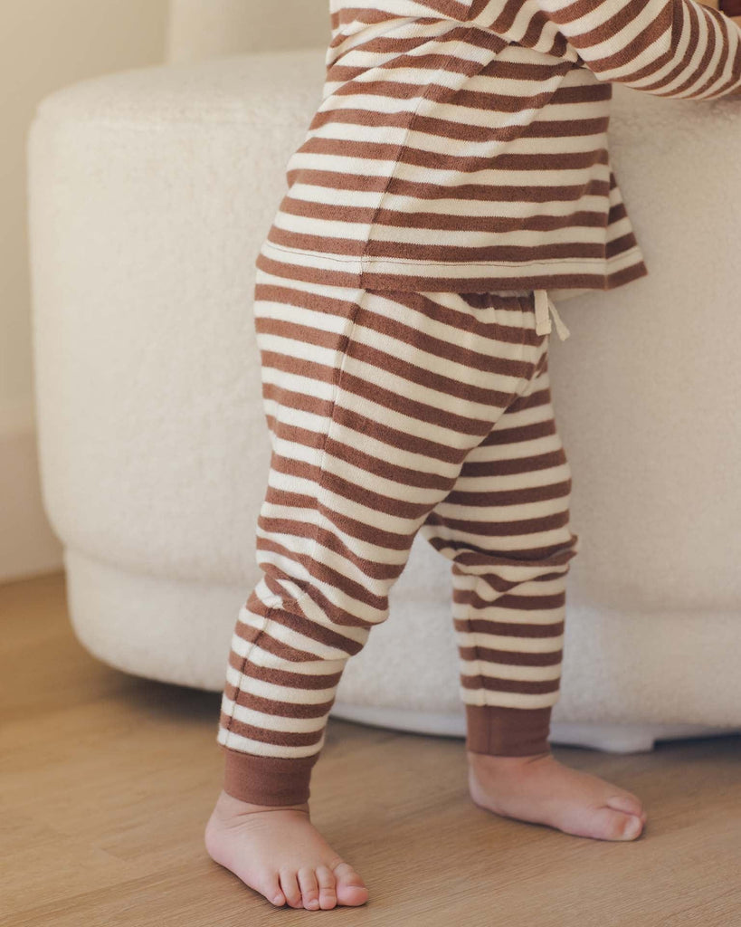 Quincy Mae Cozy Set - Cedar Stripe