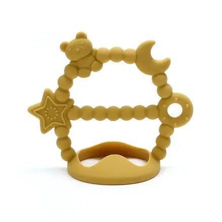 Silicone Stars Mitten - Mustard