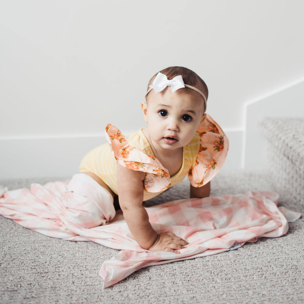 Copper Pearl Knit Swaddle Blanket - London