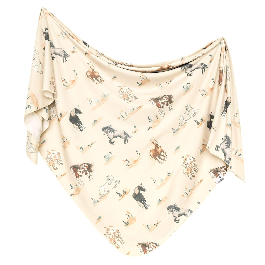 Copper Pearl Knit Swaddle Blanket - Montana