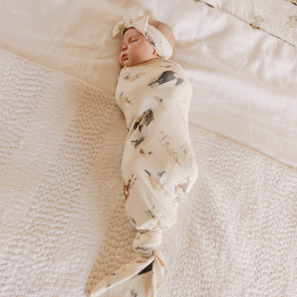 Copper Pearl Knit Swaddle Blanket - Montana