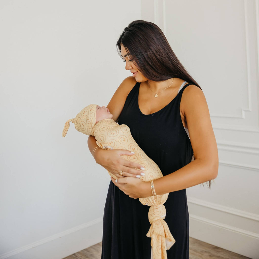 Copper Pearl Knit Swaddle Blanket - Vance