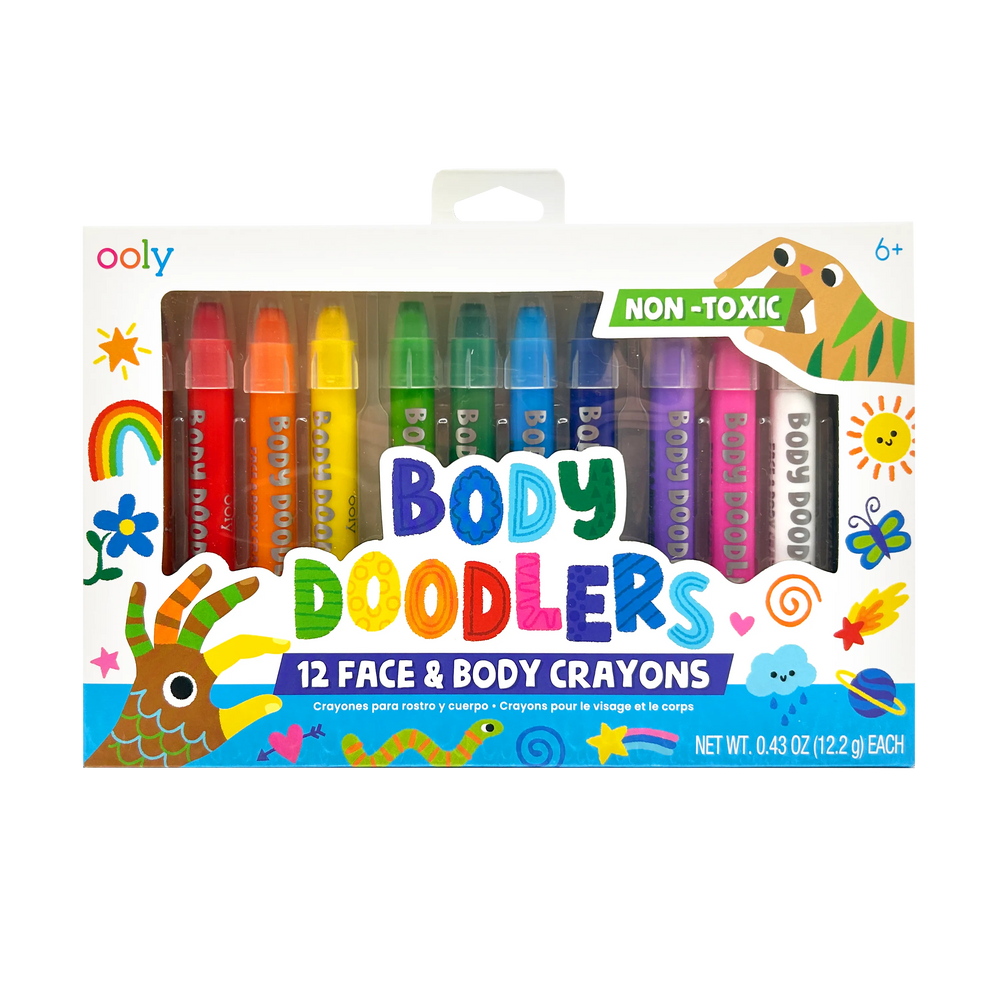 Ooly Body Doodlers - Face & Body Crayons - Set of 12