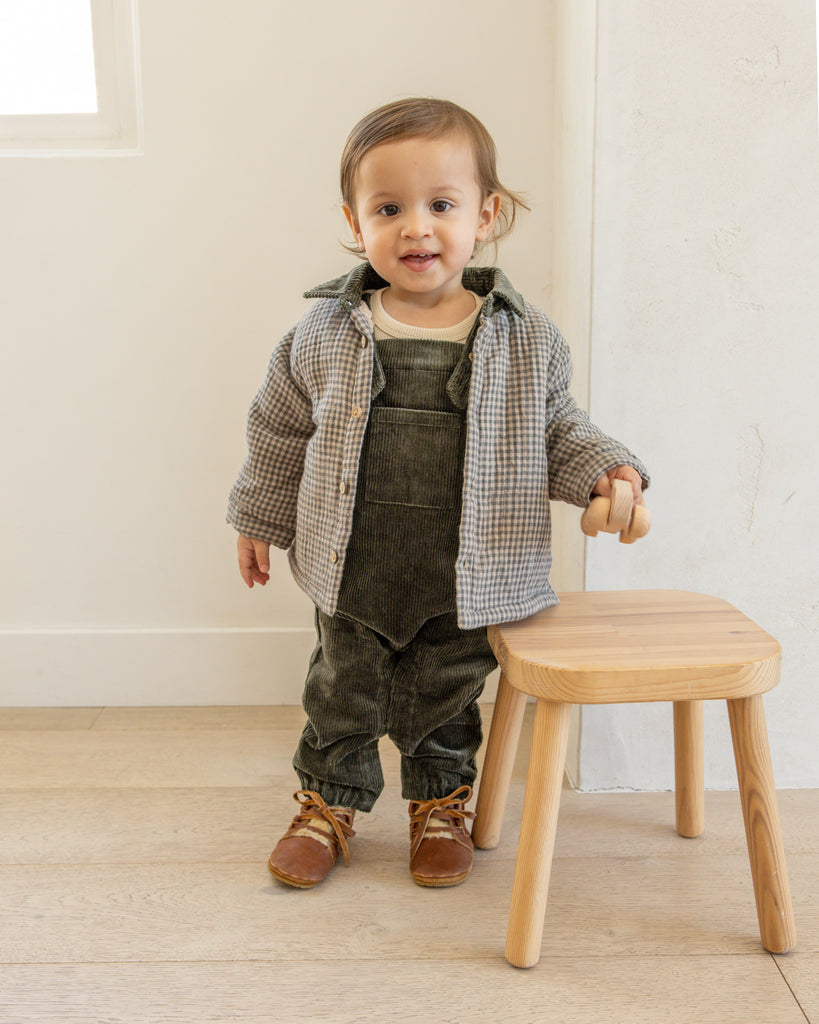 Quincy Mae Corduroy Overalls - Forest