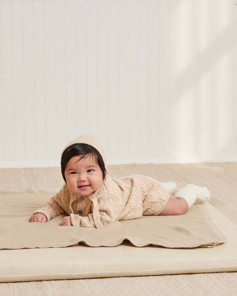 Quincy Mae Knit Baby Blanket - Sand