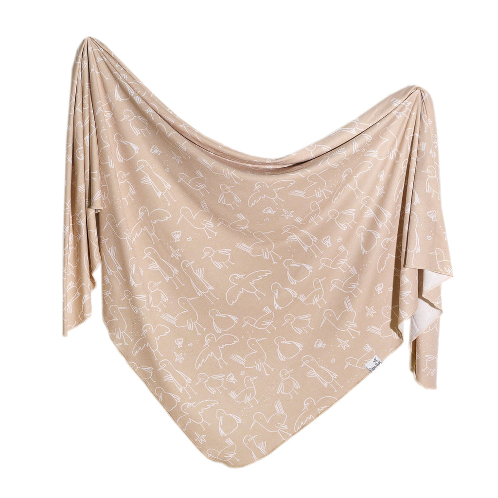 Copper Pearl Knit Swaddle Blanket - Sandy