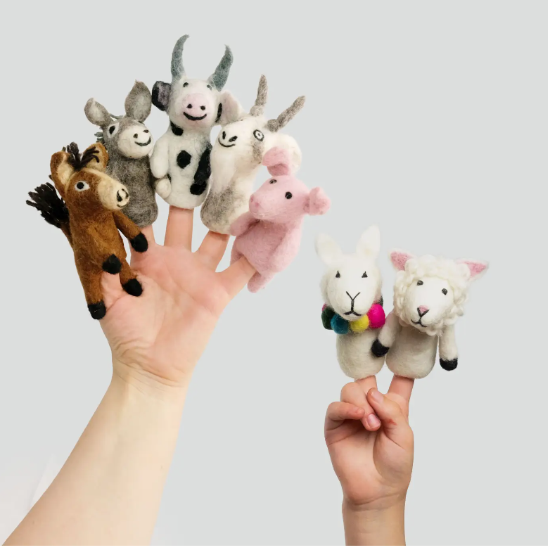Felt Finger Puppets - Barnyard Buddies - Assorted