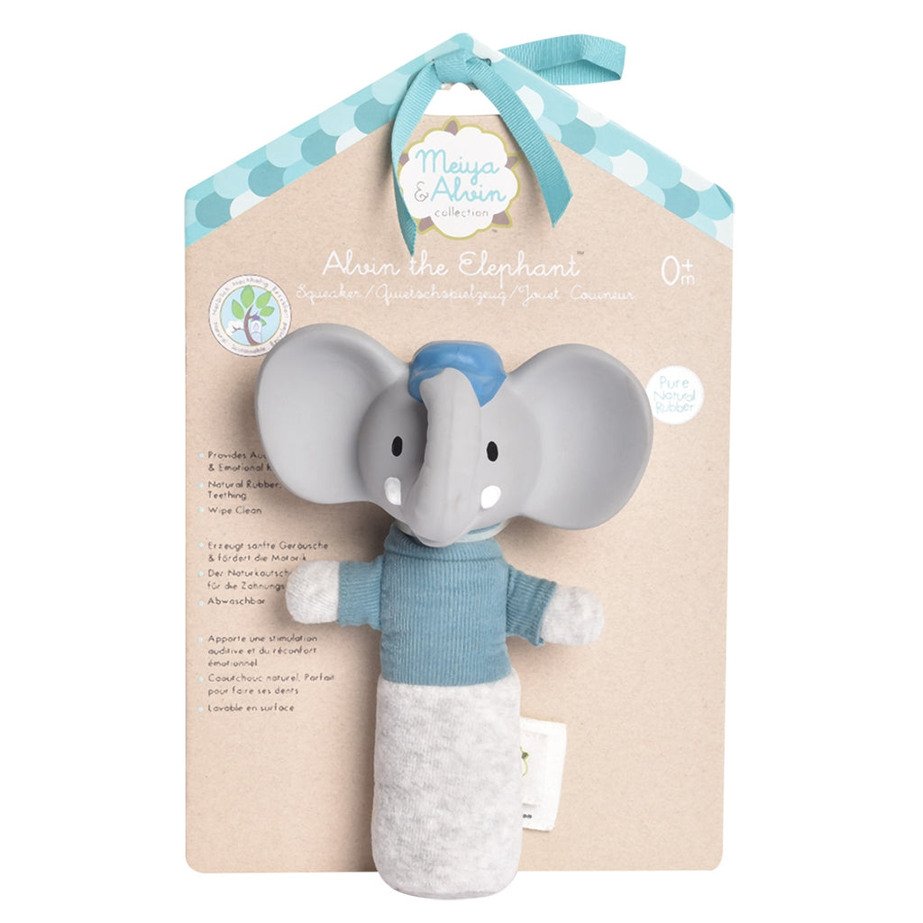 Tikiri Alvin the Elephant Soft Squeaker Toy