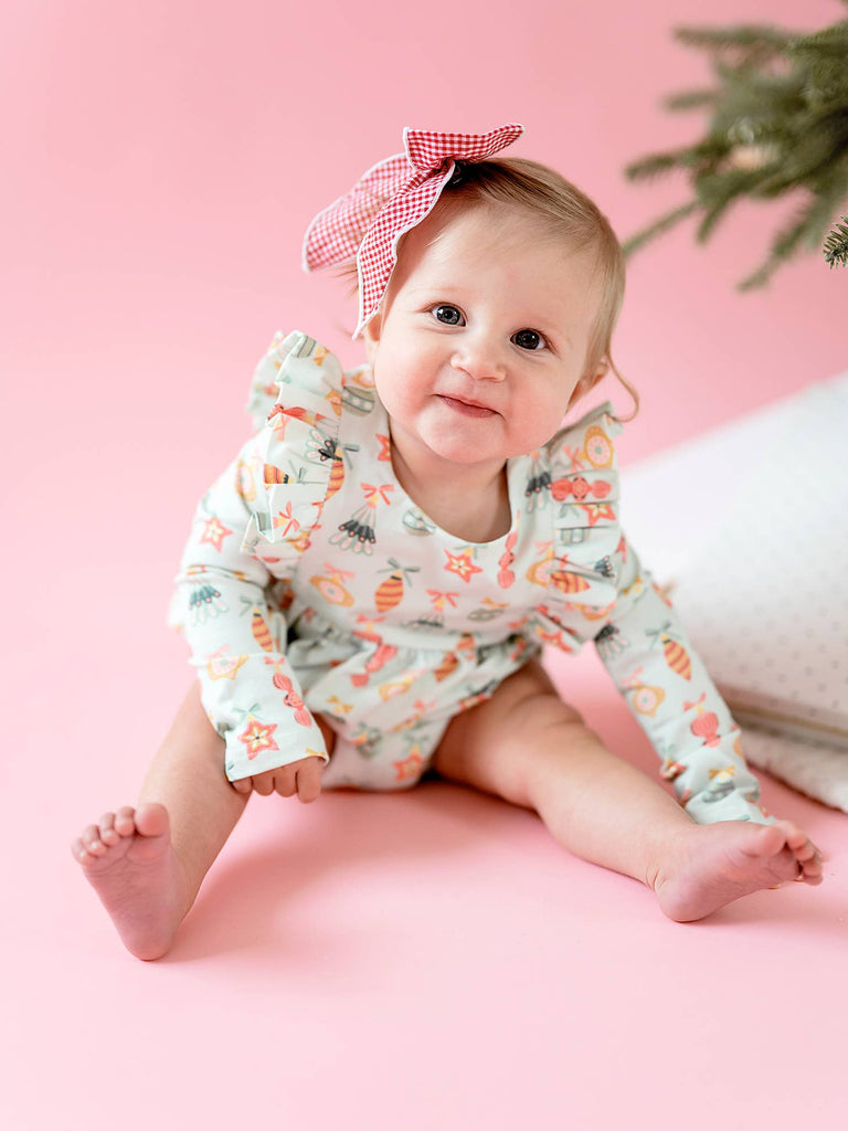 Leah Bubble Romper in Ornament