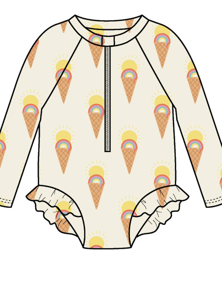 One Piece Rash Guard -  Ice Cream Dreams